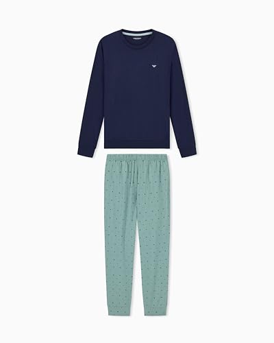 Ensemble de pyjama Armani Homme chic bleu en coton de qualité supérieure L