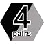 2 Pairs Gray/ 2 Pairs Black