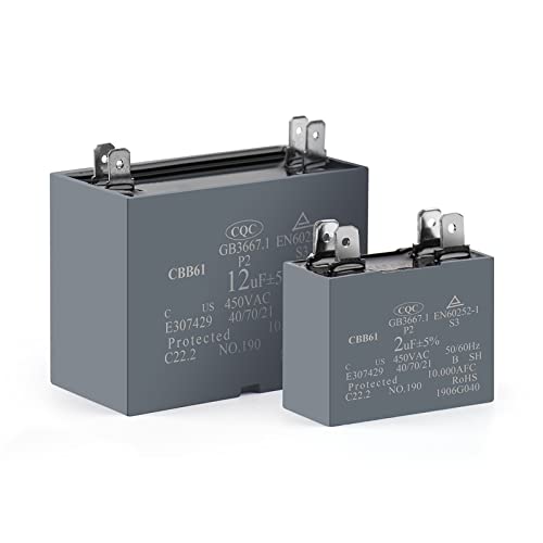Condensateur de démarrage CBB61 1.5uF haute stabilité 450V pour moteur de ventilateur