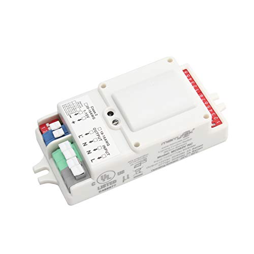 HGG Microwave Motion Sensor Light Switch, High Bay 150 Degree Ceiling Occupancy Sensor Wall Switch, 120v-277v Indoor Dimmer (White)