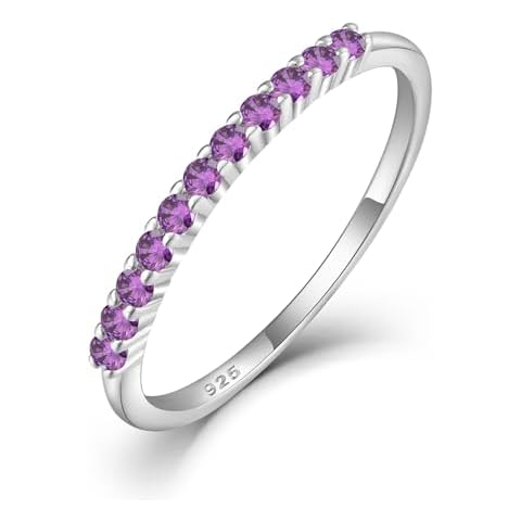 STARCHENIE 925 Sterling Silver Amethyst Ring Cover