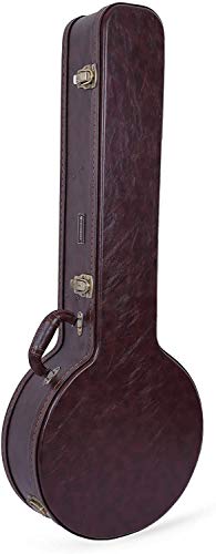 Crossrock wooden case for 5-string resonator banjo, vintage brown