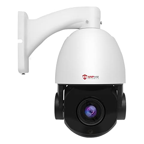 Anpviz PTZ PoE Security Camera Outdoor, 5MP 20X Optical Zoom Surveillance IP Camera, 300ft IR Night Vision, 360° Pan 90° Tilt, H.265, with Microphone, Motion Detection IP66 Waterproof Cover