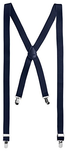 BomGuard Herren Hosenträger X Form 2,5cm, dunkelblau Cover