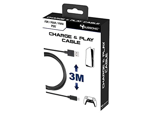 Subsonic - Zubehör - 3 Meter USB C XXL-Ladekabel für PS5-Controller - PlayStation 5