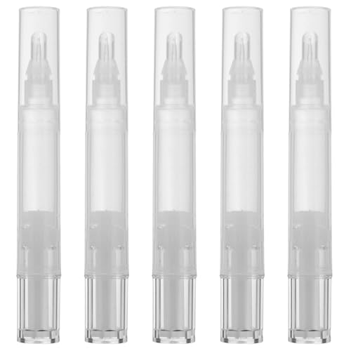 TOVINANNA Botellas de Brillo Labial Vacías de 5 Ml 5 Piezas Tubos de Brillo Labial Portátiles para Viaje Envases Ligeros y Duraderos para Uso Diario y Personalización de Labios