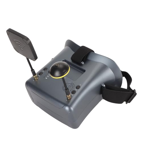 Gafas Gafas de Vídeo, Gafas de Avión RC 5,8G con Antenas Duales, Auriculares de Vídeo con DVR Pantalla LCD de 4,3 Pulgadas 800 X 480, Batería de 3,7 V 2000 MAh
