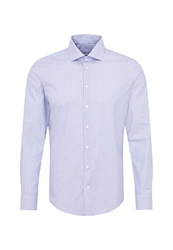 Seidensticker Herren Slim Fit Langarm Popeline Hemd, hellblau, 42 Seidensticker Herren Slim Fit Langarm Popeline Hemd, hellblau, 42