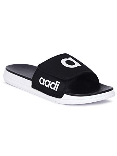 Image of AADI Men's Synthetic Leather Daily Casual Sliders /Flip Flop & Slippers