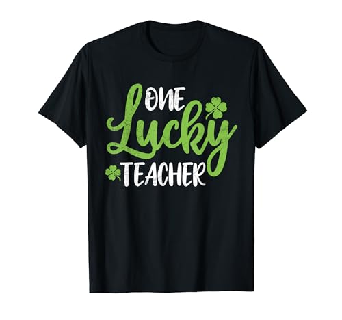 One Lucky Teacher Shamrock Divertido Día de San Patricio Camiseta