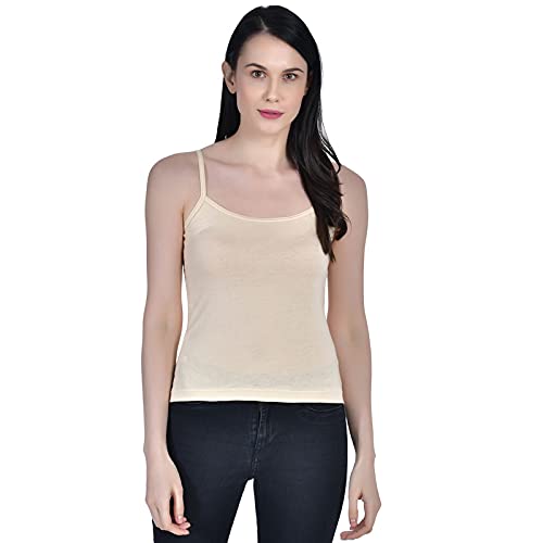 Image of Women's Regular Fit Cotton Camisole Slip Spaghetti Combo Pack of 1
