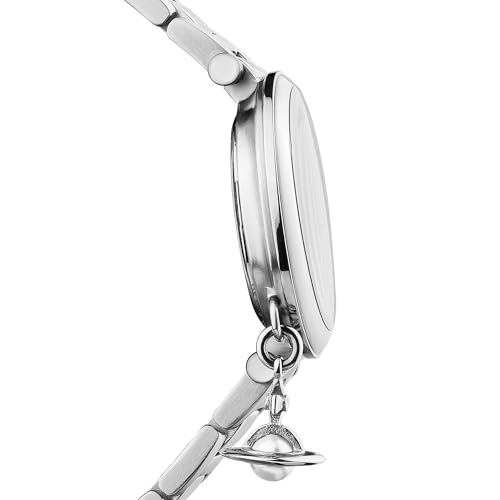 Vivienne Westwood Women's Orb Mother of Pearl Silver Analog Display Swiss Quartz Watch