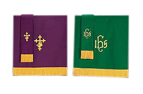 Pulpit Scarf W/IHS: Prp/Grn