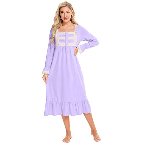 Robe à manches longues confortable et fluide pour nuit et maison - 5