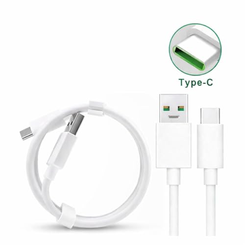 Image of 65W USB Type C Cable for Oppo Reno 9 Pro + |Reno 9 Pro |Reno 9 |A1 Pro |K10x |Reno 8 Pro |Reno 8|,1m,White
