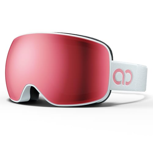 [Lamicall] スキーゴーグル 白枠・ピンク