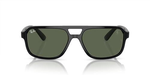 Ray-Ban RB4414M Scuderia Ferrari Collection Sunglasses, Black/Dark Green, 58 mm