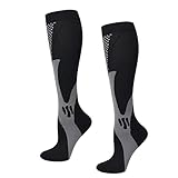 Umifica Herren Kompressionssocken gegen Schwellungen,Feuchtigkeitsabsorbierende Drucksocken | Reitsocken unterstützen die Achillessehne, geeignet für Männer und Frauen