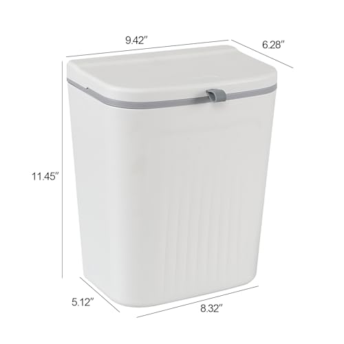 Caneca rectangular colgante blanca para cocina 12L miniatura 2