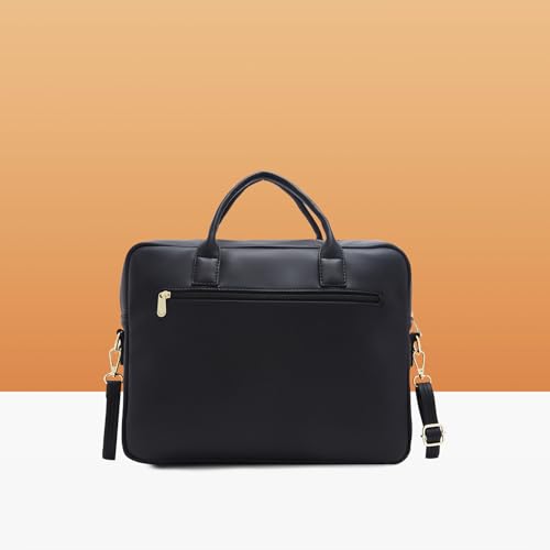 Image of Caprese Shawn Medium 16 Inch Laptop Bag for Women | Stylish 9L Business Handbag with Smart Sleeve & Back Zipper Pocket | Adjustable & Detachable Strap for Office Use