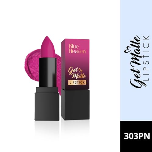 Image of Blue Heaven Get Matte Lipstick | Soft Matte Finish and Lightweight Formula | Intense Pigment | Long-Lasting Lipsticks For Women | 303PN | 4gm (Pack of 2)