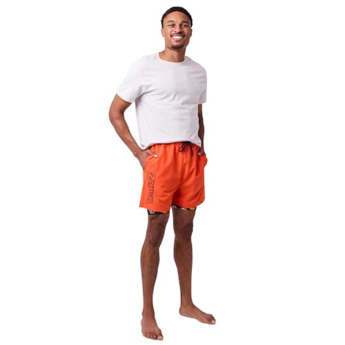 Dragon Ball Z Dragon Balls & Kanji Men's Orange Gym Pajama Shorts 5