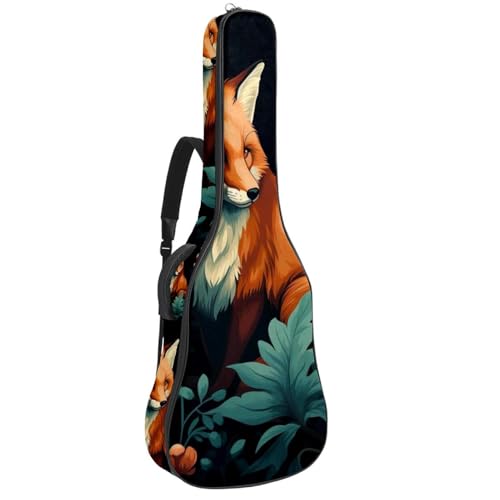 Sac pour guitare étanche à motif renard pour cours et répétitions