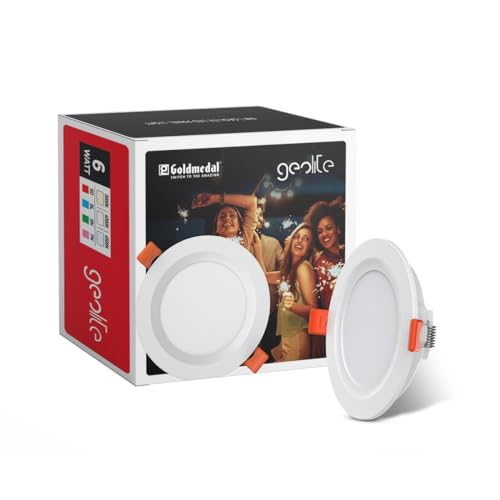 Image of Goldmedal Geolite 6W LED Round Panel Light for Home, Office, Restaurant & Shop - Cool Daylight