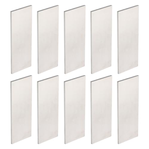 PATIKIL 10er Pack Federstahl 1095 für Messerherstellung, 4 x 1 1/2 x 1/8 Stahlblech für DIY Blankblech, professionelle und Hobbynutzung