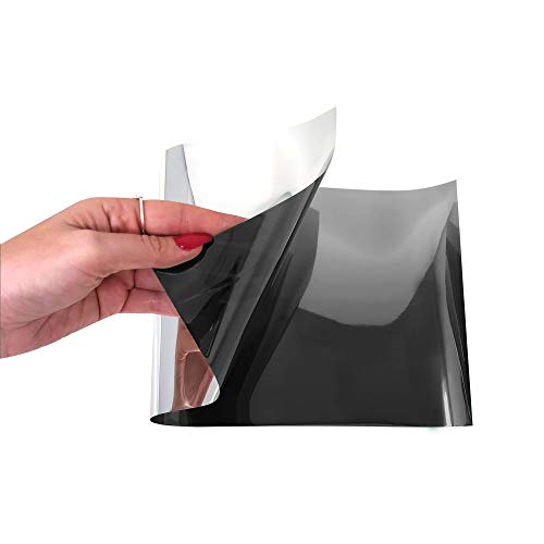 4R Quattroerre.it 1365 Sonnenblende Klebefolie für Motorräder, schwazer Farbverlauf, 20 x 40 cm