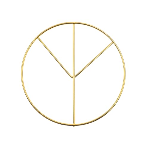 1pcs John Bead Gold Metal Shaped Collection 145mm Peace Symbol Iron Frame for Macramé Wreath Home Décor Arts Crafts DIY Wedding Decorations