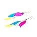 Heavstjer Fashion Piercing Jewelry Tassel Feather Dangle Drop Long Chain Earrings(Color)