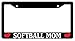 Produktbild DIY Rine 30,5 x 15,2 cm Aluminium Metall Kennzeichenrahmen Humor Kennzeichenrahmen Abdeckung Halter Auto Tag Rahmen 2 Loch Schrauben, Softball Mom