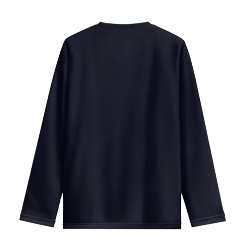 Image of Girls Long Sleeve Shirts Casual Crewneck Soft T-shirts for Girls 3-16 Years Old