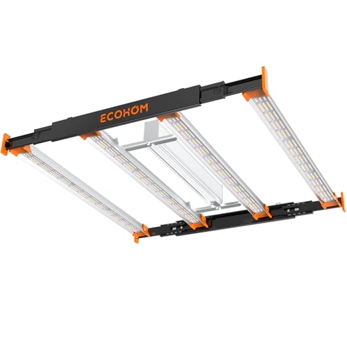 ECOHOM Bar 320W LED Grow Light, Full Spectrum, Dimmable, Daisy Chain, High PPFD, 3x3 Coverage, for Indoor Plants Seed Starting, Vegs and Bloom, Retractable, Pro Lamp for Grow Tent Commercial Use