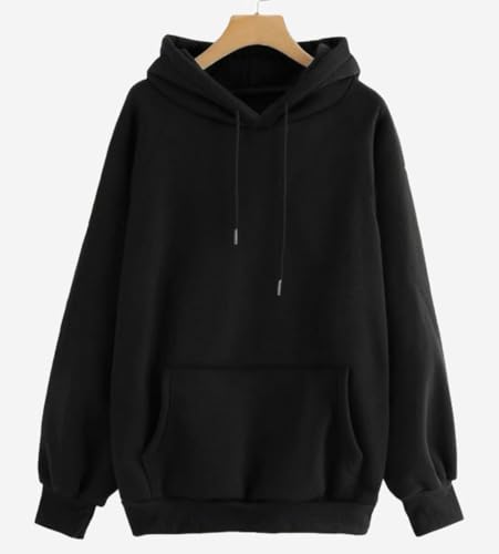 Image of Mack Jonney Solid Hooded Cotton Fleece Sweatshirt for Men-VMACK639116