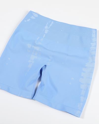 Image of AUROLA Serpent Seamless Scrunch Workout Shorts for Women,Tummy Control Squat Proof Ribbed Thick Active Gym Short