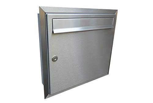 Boîte aux lettres murale A-01 inox extérieur sans nom gravé