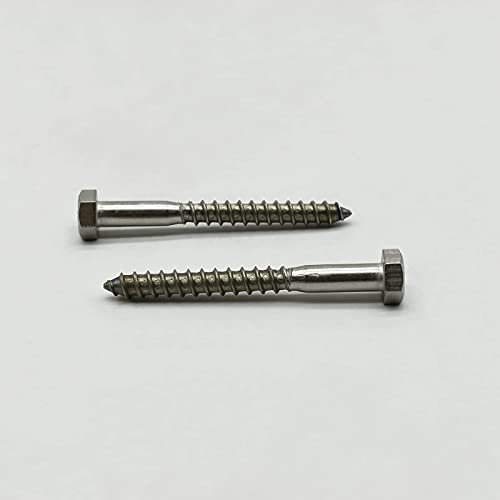 Image of 5 /16 inchx 4 inch Stainless Steel Hex Lag Bolts /Lag Screws, 18-8 / A2,(10 Piece). by SANTIE