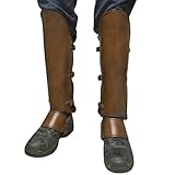 precio polainas de cuero soldador Tamaño adecuado con hebilla: cada pieza de cubrebotas medieval mide aproximadamente 16,5 x 9 y cuenta con una hebilla ajustable..Esto permite un ajuste personalizable, lo que los hace adecuados para una amplia gama de tamaños de piernas.