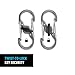 Nite Ize KLKBF-11-R6 Bigfoot Locker KeyRack, Carabiner Chain with 5 Stainless Steel Locking S-Biner Toes to Hold Keys Separately + Securely, 1, Silver