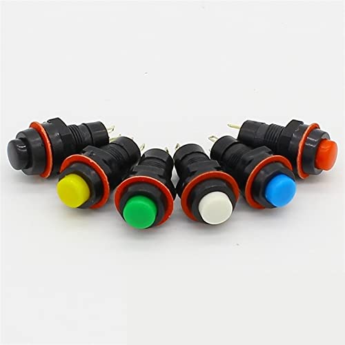 Interrupteur à bouton-poussoir autobloquant 10mm rouge lot de 6pcs