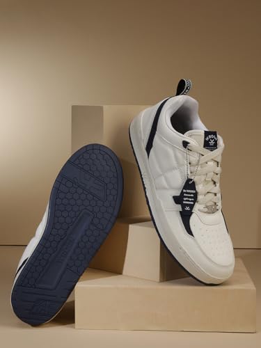 Image of WROGN Men's Off White & Navy Sneakers