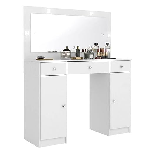 Penteadeira Camarim com 2 portas Carisma Branco – LC Móveis