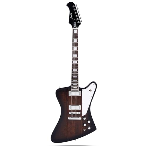 Firefly FFDB Solid Body Electric Guitar Mahogany Guitar body Stainless steel and ball end frets rosewood fretboard(Brown Burst Color)