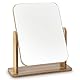 Jutyum Standspiegel Klein Stehend Holz Tischspiegel 25 X 22CM Freistehend Kosmetik Spiegel FÜR Schminktisch, Schreibtisch, Schlafzimmer, Badezimmer Abnehmbar Einfachen