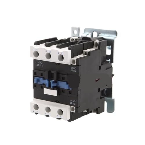 Contactor trifásico de 50 amperios LC1 de 3 polos y montaje en carril DIN AC 24V