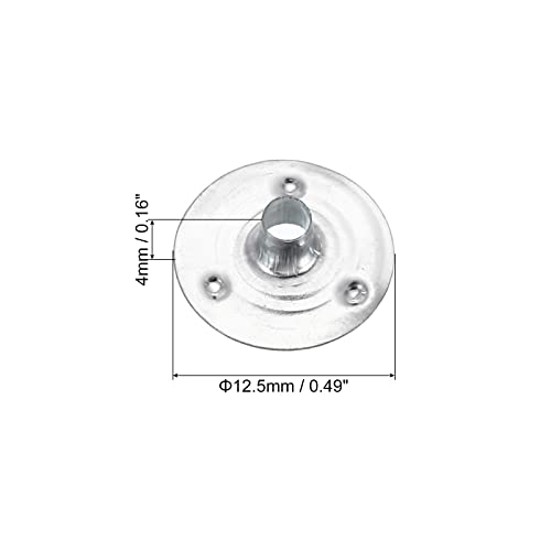 PATIKIL 12.5mm Metal Candle Wick Sustainer Tabs, 150 Pack Candle Wick Base Stand for Candle Making DIY Silver - Image 2