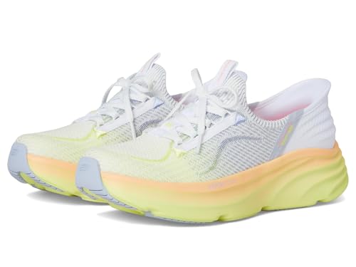 Baskets mains libres Skechers D'lux Vapor blanches et multicolores pour femme