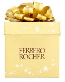 Ferrero Rocher Special Gold Gift cube 225g, 18 Piezas